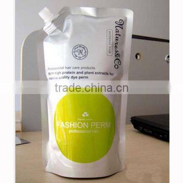 shampoo packaging bag with spout/stand up liquid, shampoo,laundry detergent,juice packing spout pouch/reusable food spout pouch/