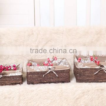 Gift Basket Handmade Paper Rope Basket With Liner