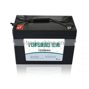 12V 60Ah lithium rechargeable battery pack