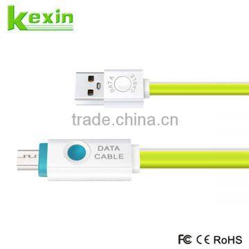 Universal USB Charger LED USB Cable for Android, Fashinable TPE Flat Data Cable photo-3