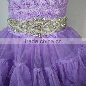 Chinese Applique Embroidery Neckline Rhinestone Applique Wedding Belt photo-2