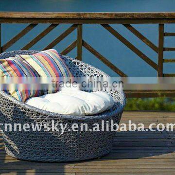 Garden furniture rattan round lounge chair