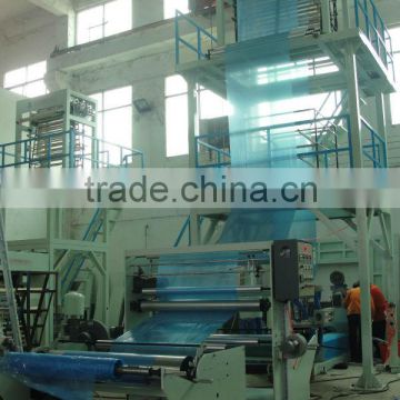 LDPE/HDPE film blowing machine with rotary die head and double manual winder