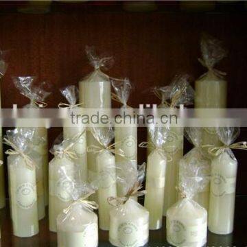 different size memorial candles