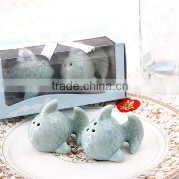 Wedding Favors Two Lovely Fishes Salt&Pepper Shakers photo-2