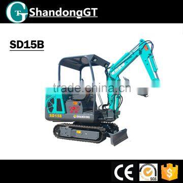 MINI excavators SD15B 1.5ton Hydraulic crawler small excavators