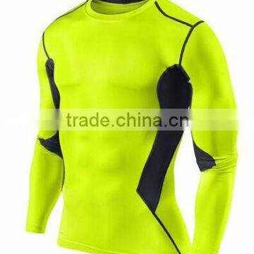 Custom fitness wear long sleeve mens compression wear with high quality