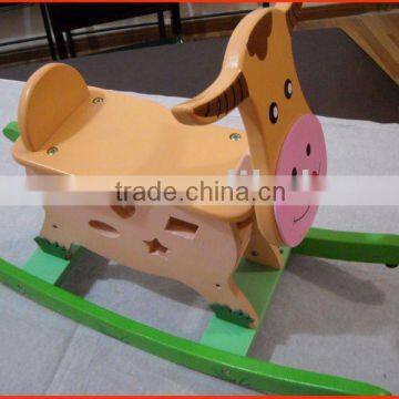 new wooden rocking animals chairs with cow shape