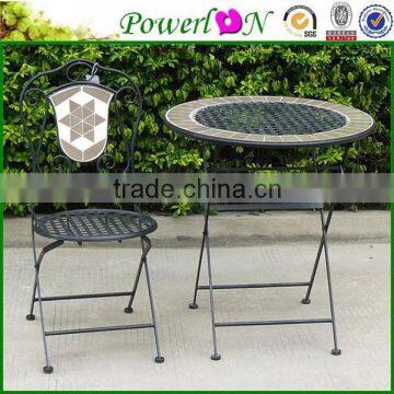 Wholesale New Folding Antique Round Classical Mosaic Outdoor Table For Outdoor