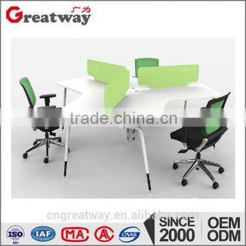 T shaped desk 3 people office desk(QE-34A)