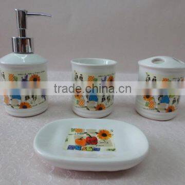 4pcs ceramic bathroom set