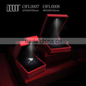 custom made fashion ring box with led light