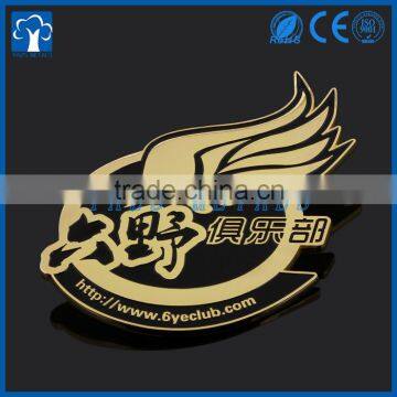 Cheap custom metal 3D car badge emblems 3M sticker