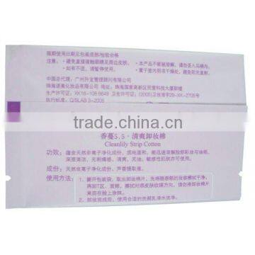 laminated packing bag for cotton pads