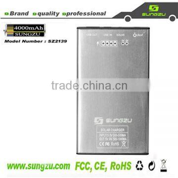 universal 4000mah Solar battery Charger for tablet PC/mobile phone
