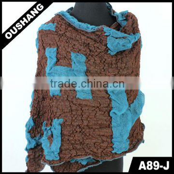 A89-J Winter Wool Words Long Fringe Women Scarf