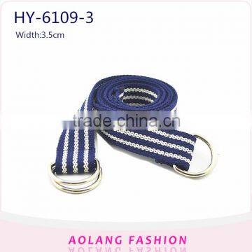 Custom Fashion Double D-ring Belts Fabric Jeans Belts for Men Canvas Belts photo-2