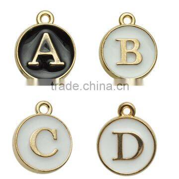 Wholesale 12mm zinc alloy A-Z Alphabet English Letters Charm for DIY jewelry