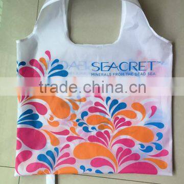 Low price Polyester shopping bag folding shopping bag cheap nylon foldable shopping bag