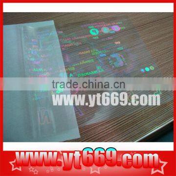 Transparent Hologram Overlays for ID card
