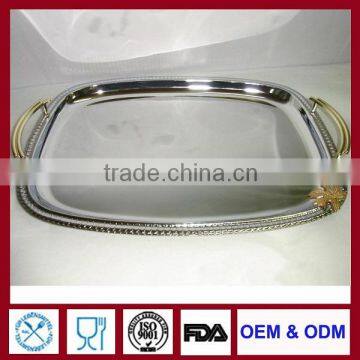 Sterling Silver Holloware Metal Salver Silver Plated Serving Trays for Wedding Tableware Service Tray
