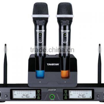 2.4G Digital Wireless Microphone, Dual channels wireless microphone,Double handheld wireless microphone