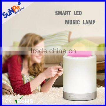 Guangdong bluetooth powered speaker 2016 with Led Smart Touch Lamp