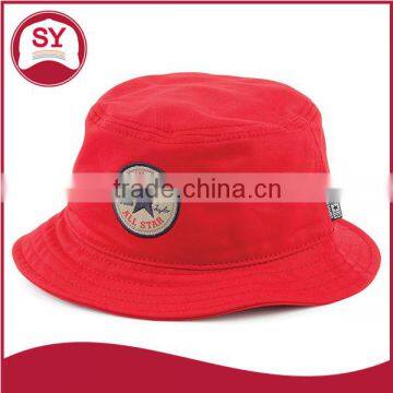 wholesale women custom woven label bucket hat