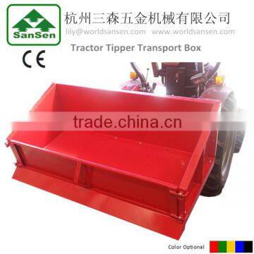 CE 3point tractor mounted tipper transport box, tractor bucket ;link box for compact tractors