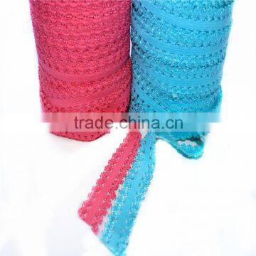 Hot Sell 3-4 Frilly Elastic Band, FOE Hair Elastic Ties , Lace Elastic Hair Bands for Baby photo-2