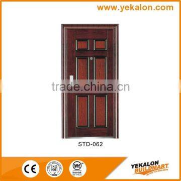 Yekalon STD-062 Frosted heat transfer security china steel door low prices door