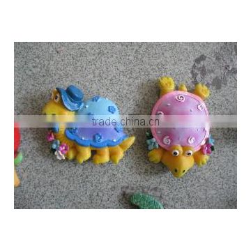 cute cartoon tortoise shape resin fridge magnet