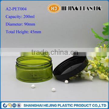 Top quality 200ml PET Plastic Jar for personal care