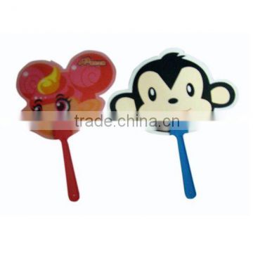 Plastic PP Hand Fan With Die Cut Shape SCF-0013