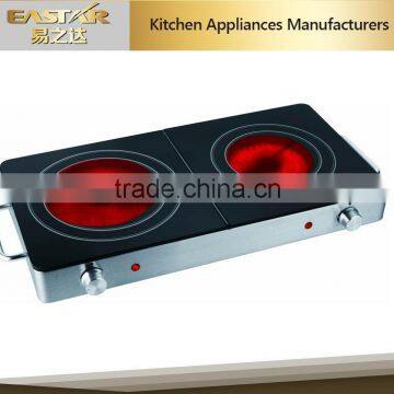 Duo burner Ceramic stove classical model for home kitchen use