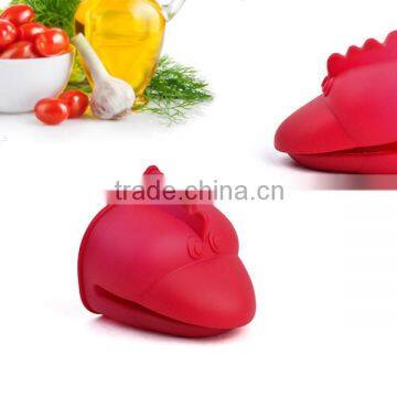 Lovely Design Cock Shape Silicone Gloves/0ven Mitts For Oven Cooking