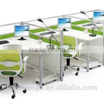 Office Furniture 4 Person Workstation Modern Office Cubicles Partition Aluminium Glass Office Partition photo-3