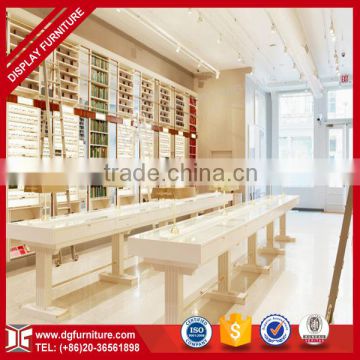 Modern wood optical shop counter design