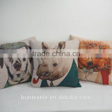 Decor sofa pillow cover dog printed square pillow case decorative throw pillows
