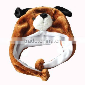 newest style customized soft plush animal hat for winter