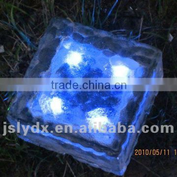 Paving light LED solar ice glass brick light solar garden light