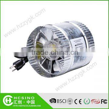 6 inch Hydroponics Garden Straight Fan Blower/Galvanize Steel Reversible Booster Fan/ Inline Duct Fan