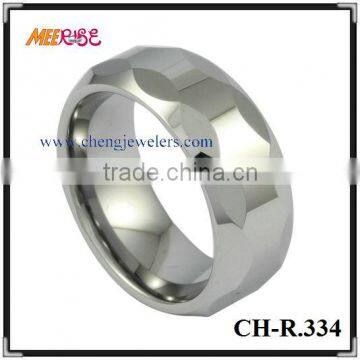 faceted tungsten egyptian wedding tungsten rings high shine