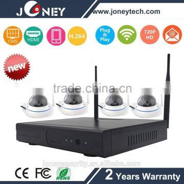 Home security cctv system HD 720P 4CH Wireless camera wifi NVR Kit