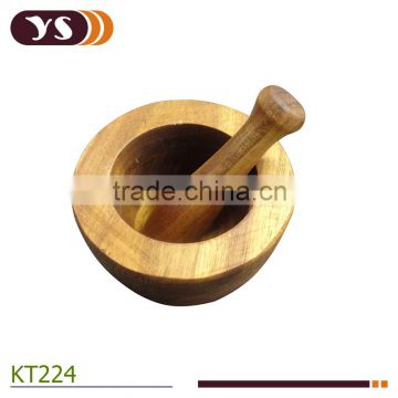 Acacia wood garlic crusher