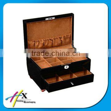 top grade multilayer drawers wooden jewelry box/ separate wooden jewelry storage box