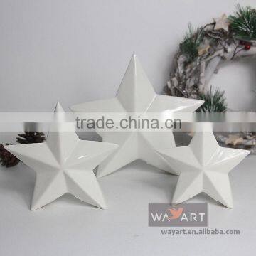 2015 New Design White Ceramic Star Decor Ceramic Star Decoration