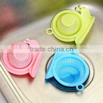 High quality snail shape silicone sink strainer shower filter drain cover