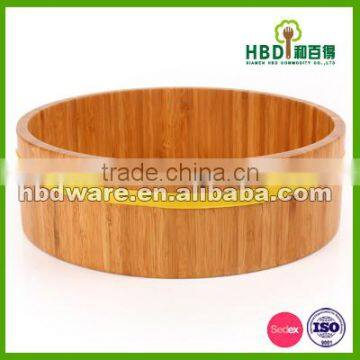 Oak Bowls with color silicone ring for sale, wood salad bowls