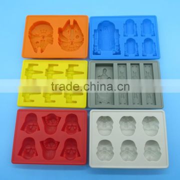 FDA food grade non stick bpa free wars lego star silicone chocolate molds cartoon wholesale